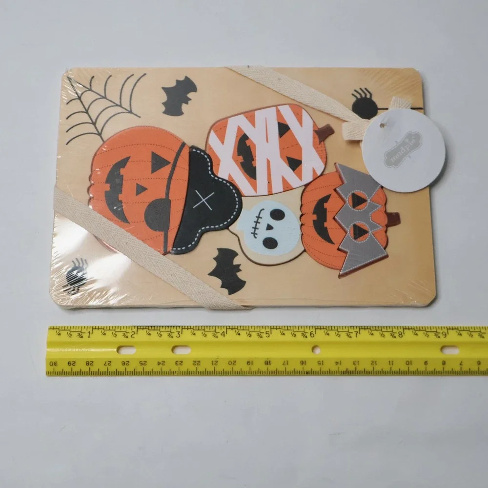 Mud Pie Halloween Stacked Pumpkins Wooden‎ Puzzle 10760014S Pirate Mummy Bat